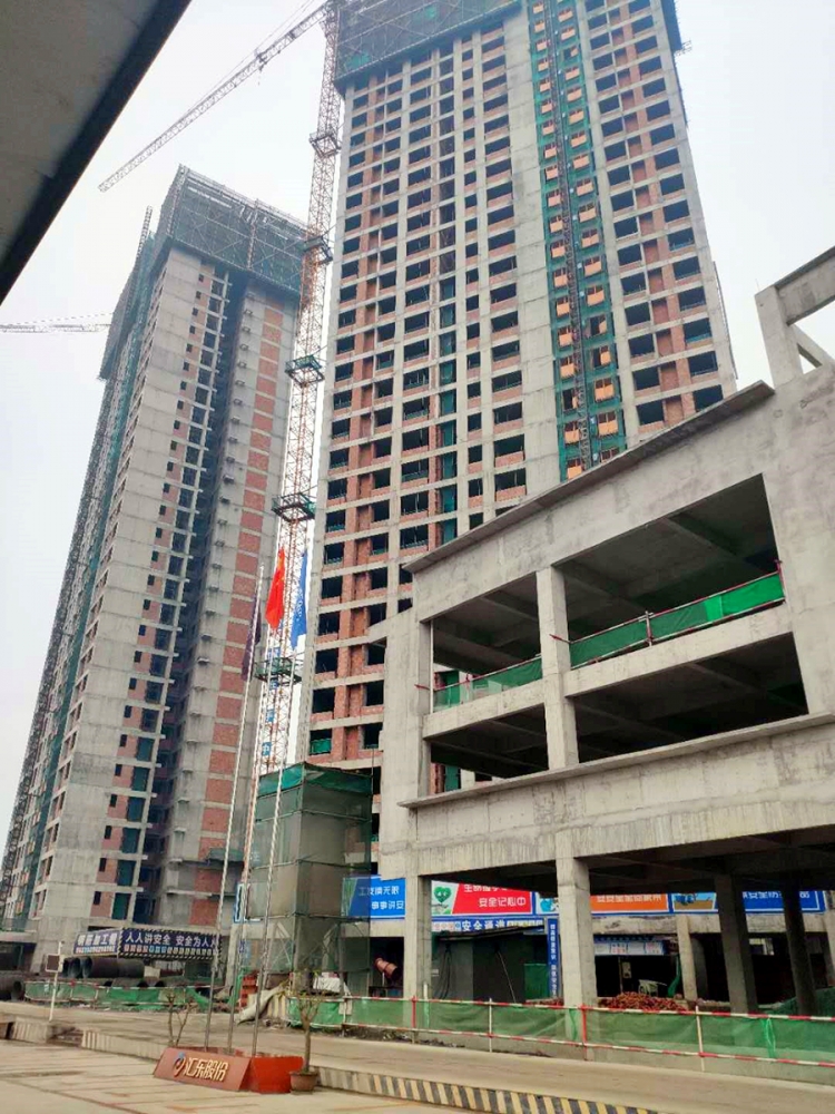 富順二中棚改項目主體通過驗收進入室內(nèi)、外墻施工階段