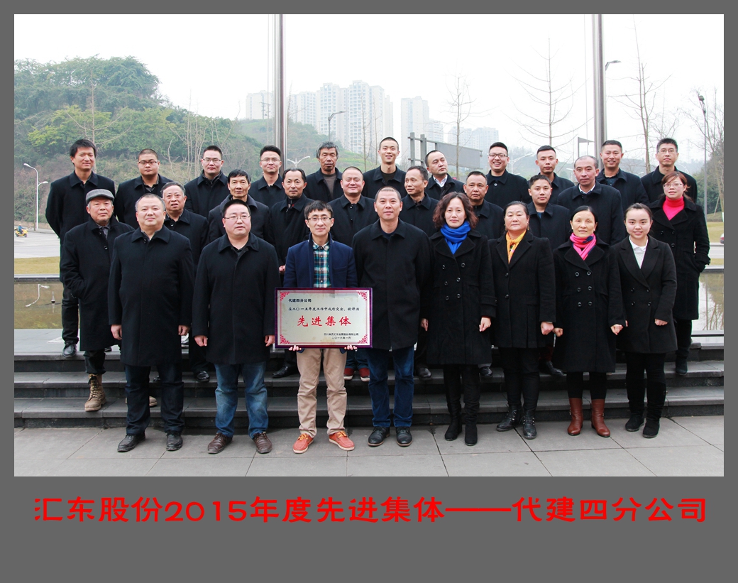 匯東股份2015年度先進(jìn)集體先進(jìn)個人